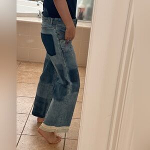 Just Cavalli complex patchwork craftsmanship jeans